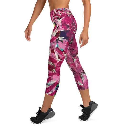 Super Power Print Yoga Capri Leggings