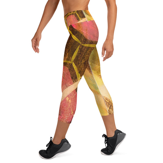 Honeycomb Yoga Capri Leggings
