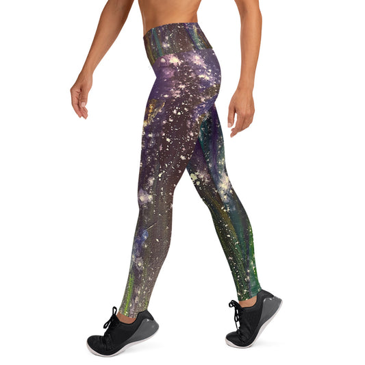 Starry Night Allover Print Yoga Leggings