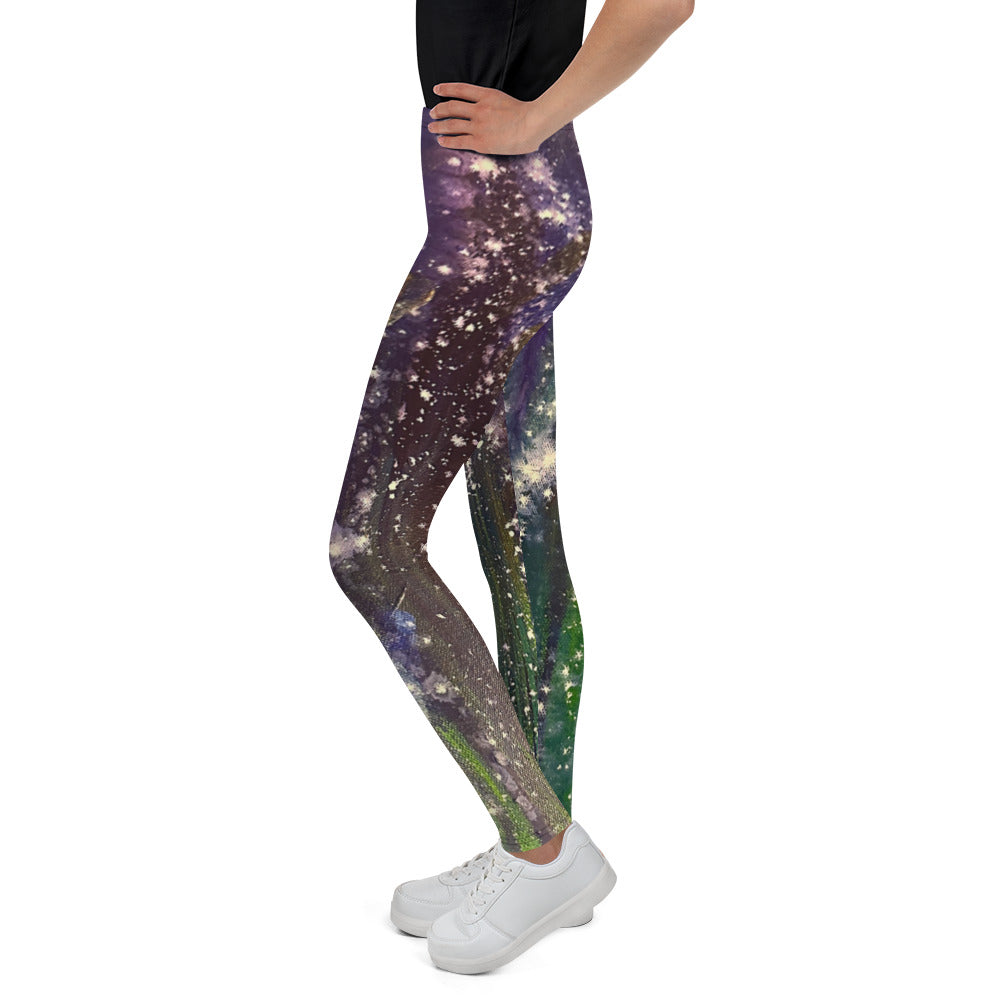 Starry Night Allover Print Youth Leggings