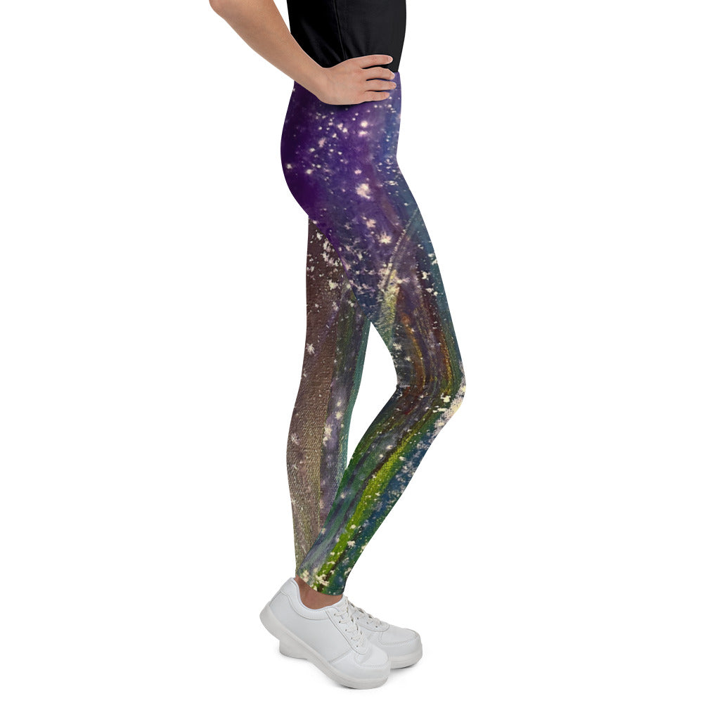 Starry Night Allover Print Youth Leggings