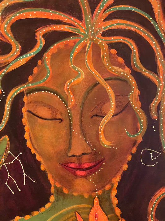 It Only Takes a Spark. Original Acrylic Painting on Canvas