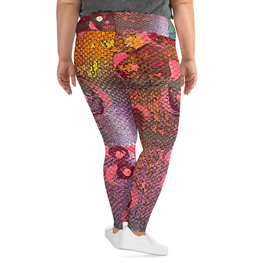 Secret Code All-Over Print Plus Size Leggings