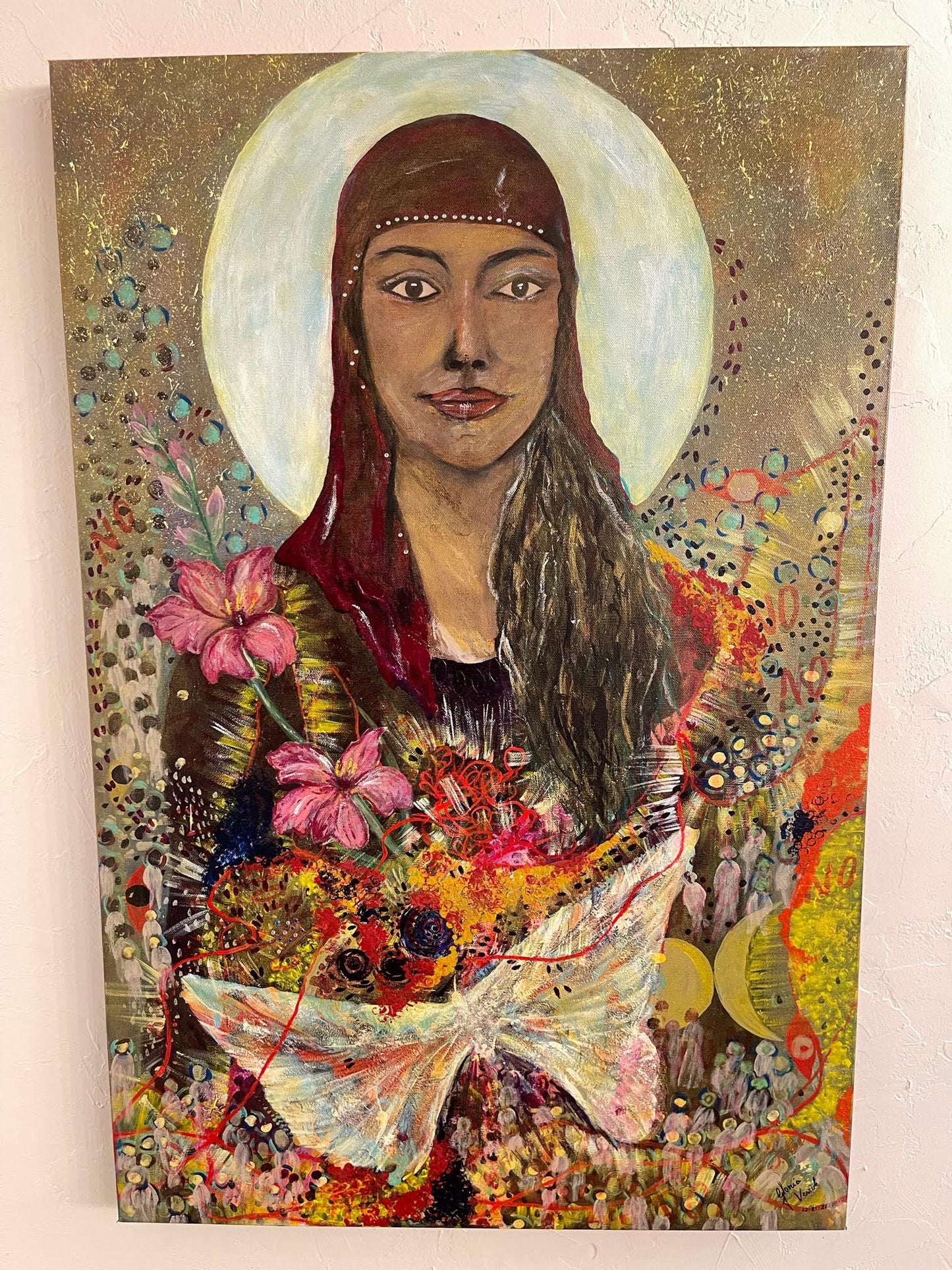 Queen Vashti, original acrylic painting on canvas by August Venuh