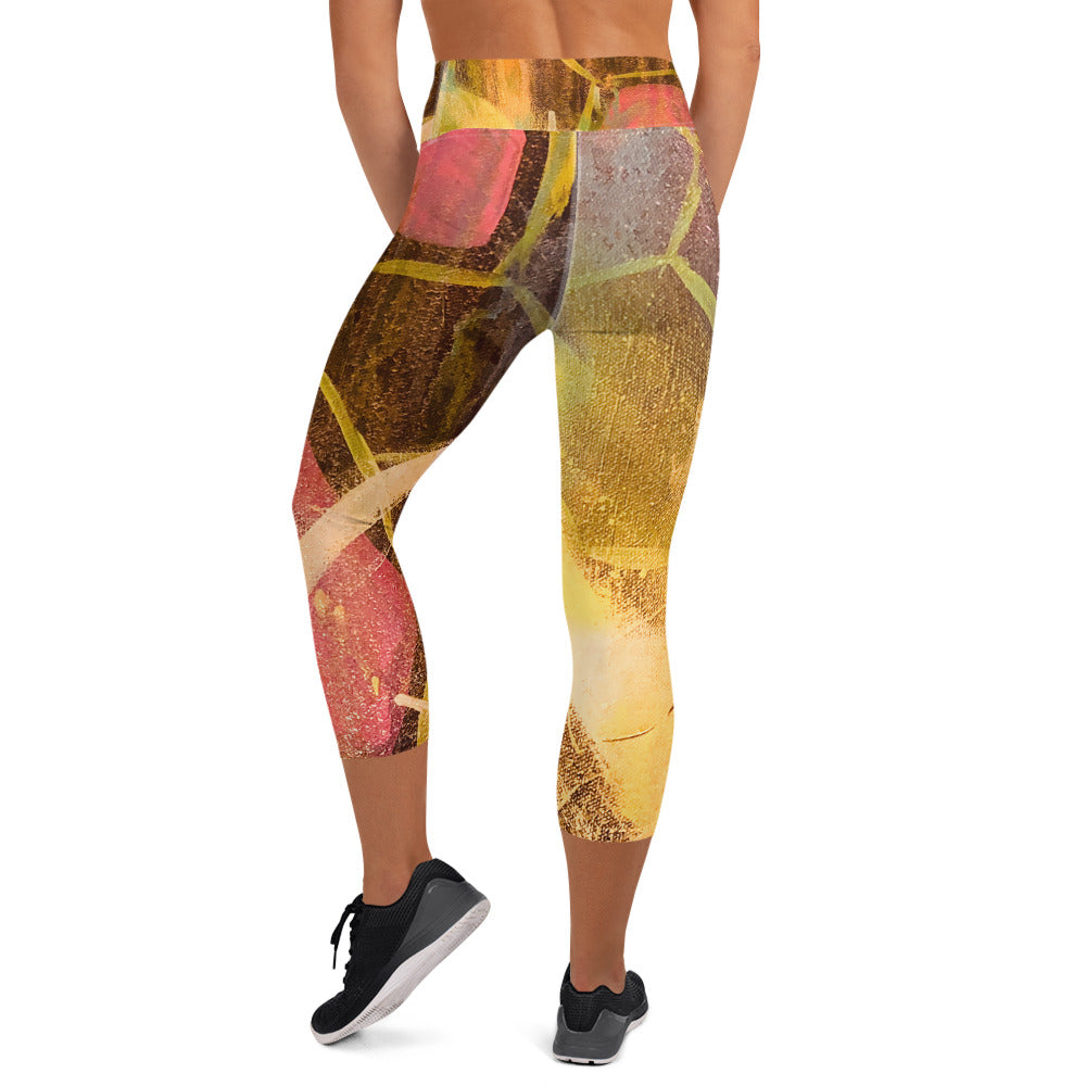 Honeycomb Yoga Capri Leggings