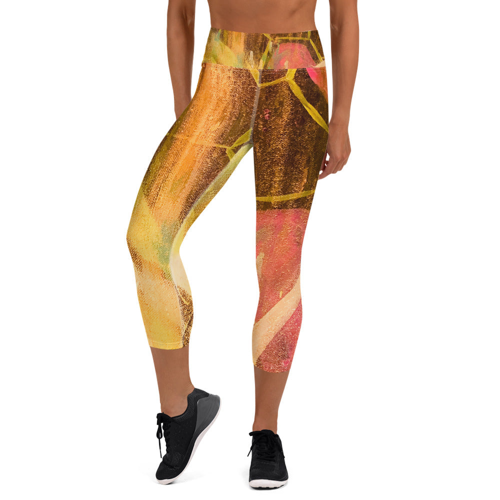 Honeycomb Yoga Capri Leggings