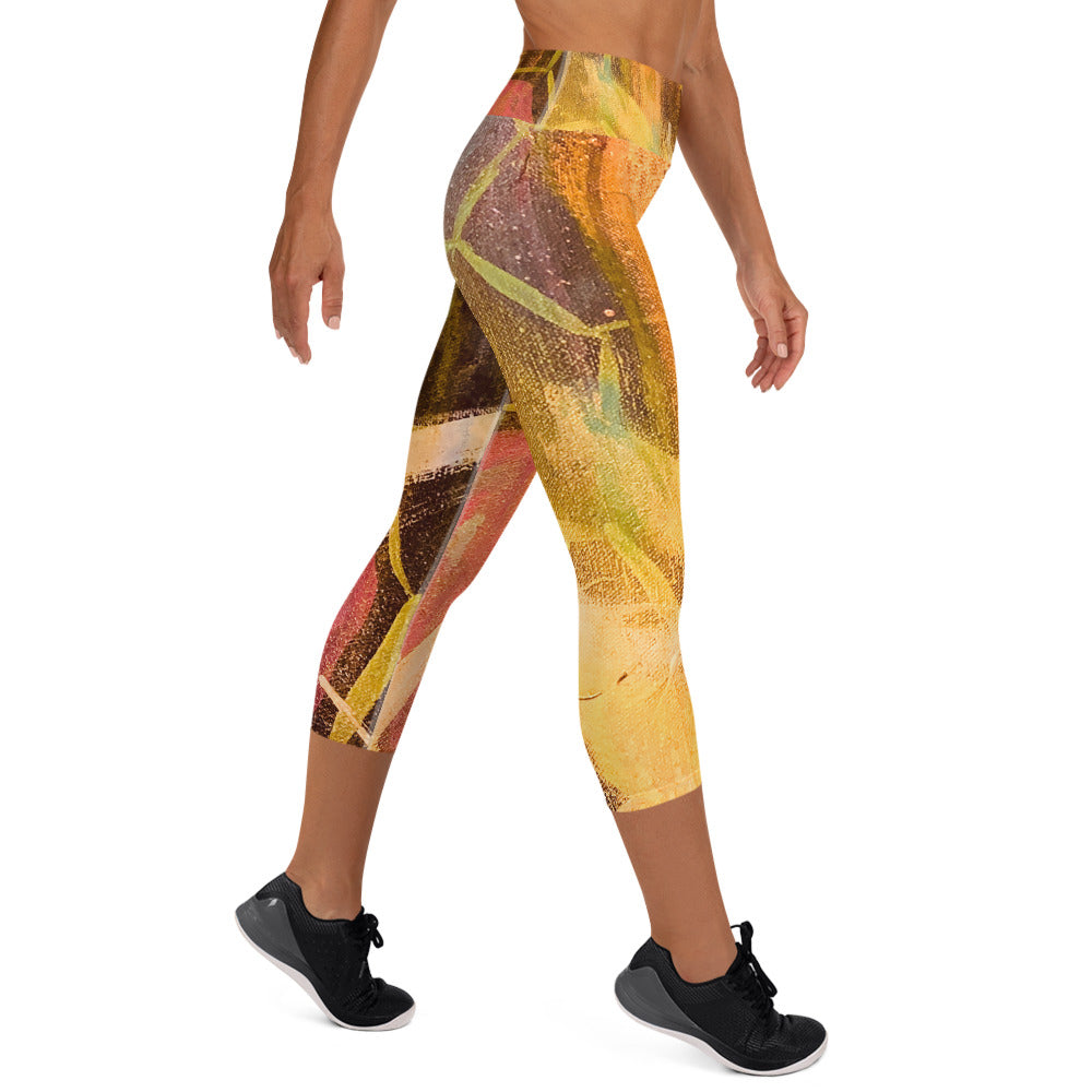 Honeycomb Yoga Capri Leggings