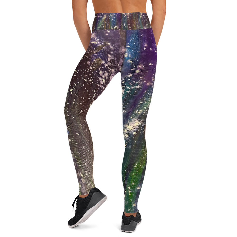 Starry Night Allover Print Yoga Leggings