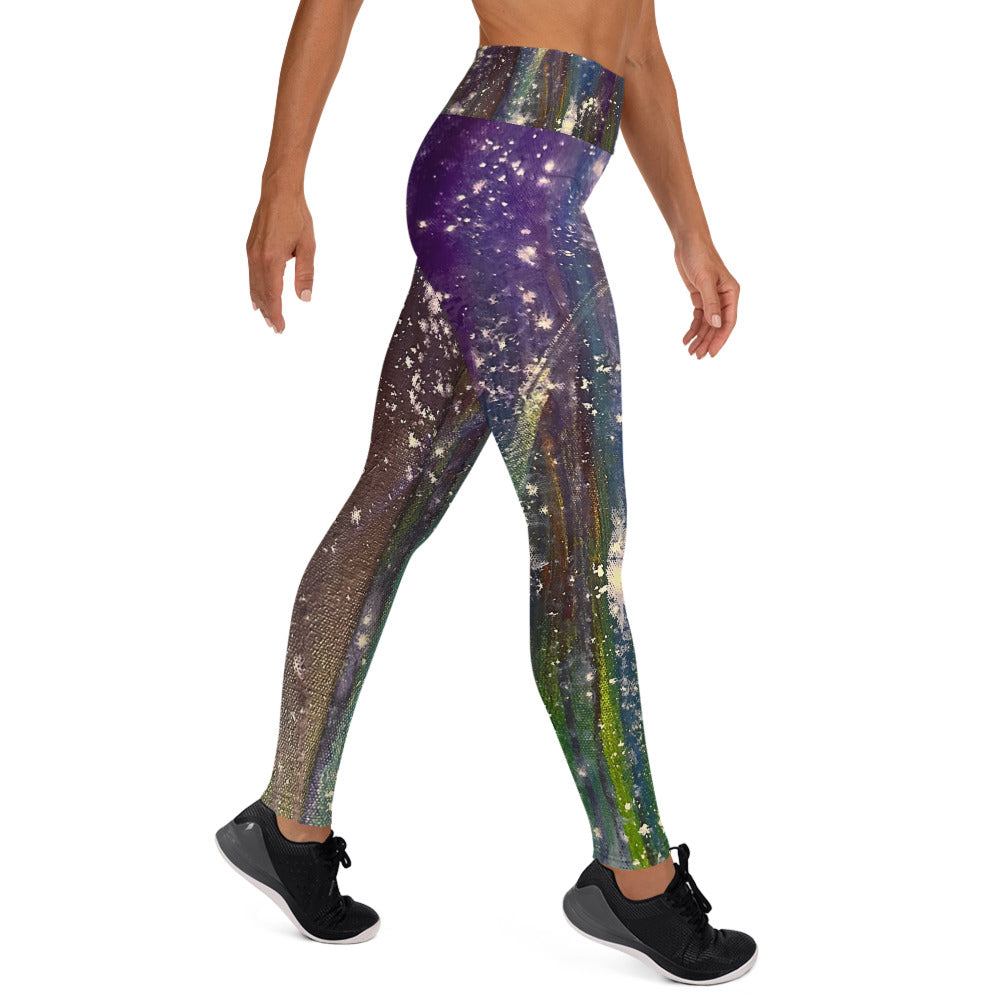 Starry Night Allover Print Yoga Leggings