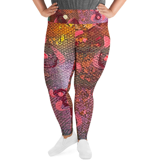Secret Code All-Over Print Plus Size Leggings