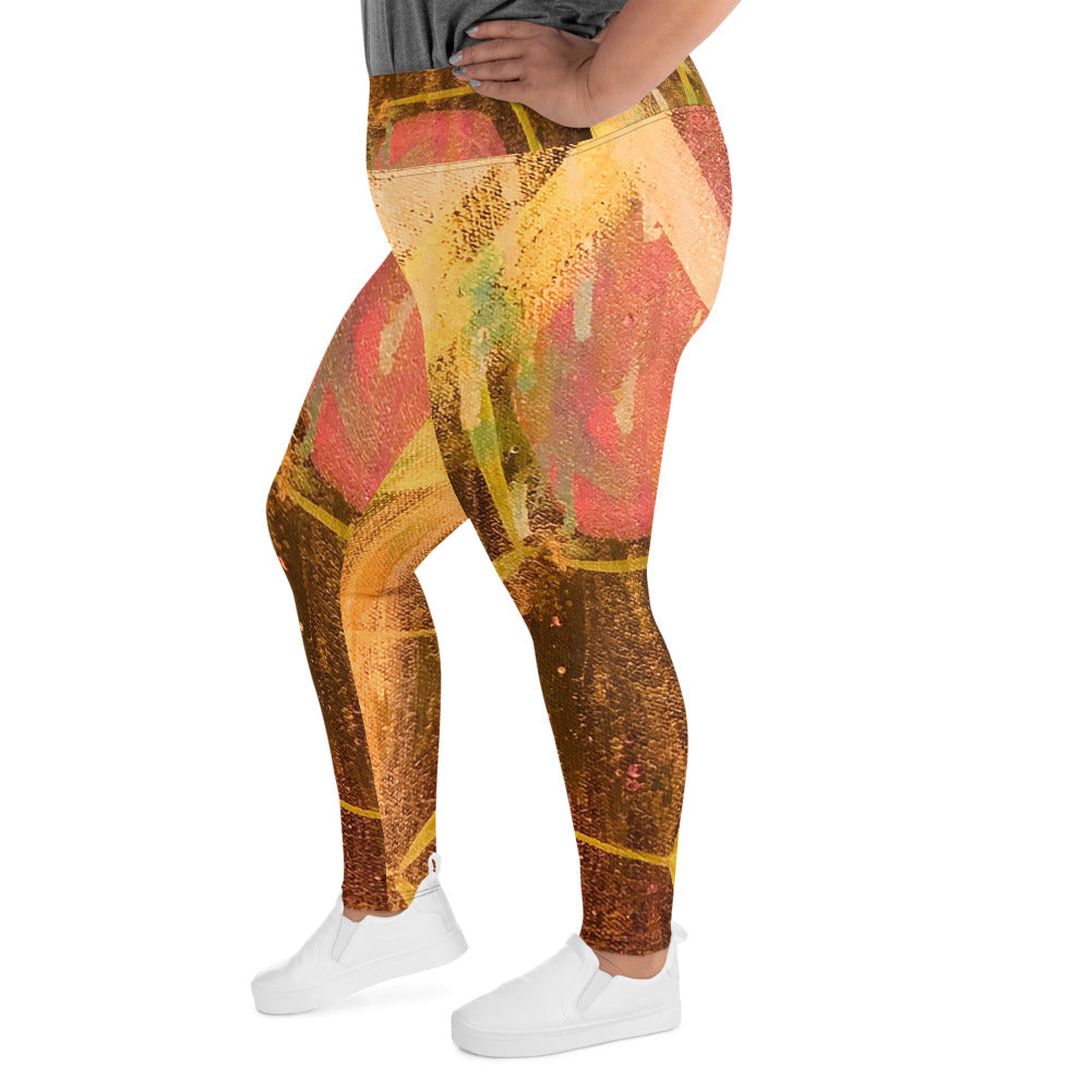 Honeycomb Print Plus Size Leggings