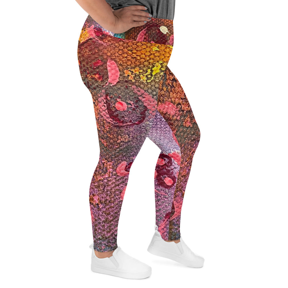 Secret Code All-Over Print Plus Size Leggings