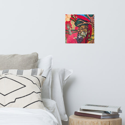 Contemplative Grandmother Poster