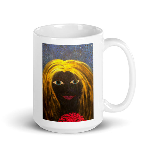 What the World Needs Now White glossy mug